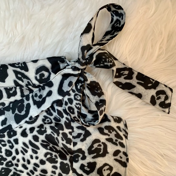 BB Dakota Leopard Wrap Mini Skirt with Ruffle, Size 8 - Picture 10 of 11